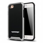 Wholesale iPhone 8 / 7 Super Hornet Shield Bumper Hybrid Case (Silver)